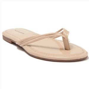 14th & Union Dessie Beige Strappy Thong Sandal